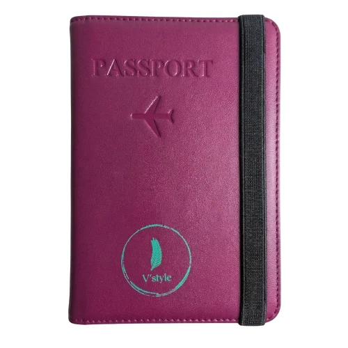 Porta pasaportes mujer Vstyle Coral